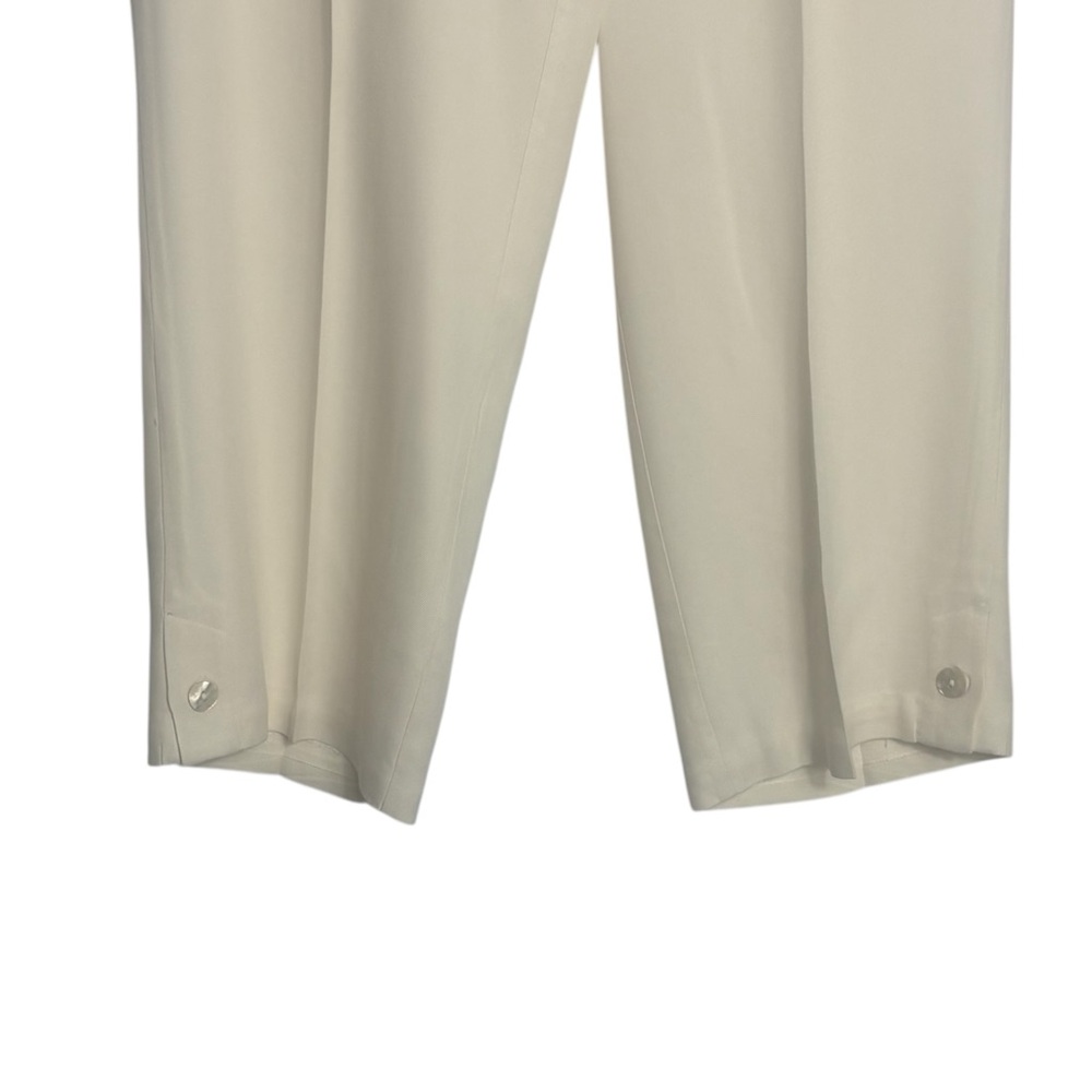 TOMMY BAHAMA 100% Silk Ankle Pants in Cream Size 2 -- QUIET LUXURY!!! - Picture 7 of 8